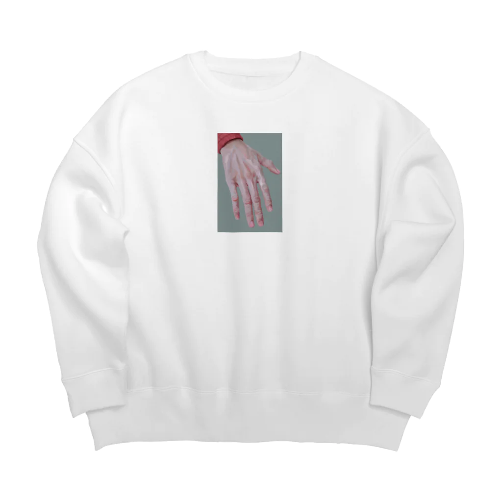 幾瀬陽七乃@お仕事募集中の手の甲 Big Crew Neck Sweatshirt