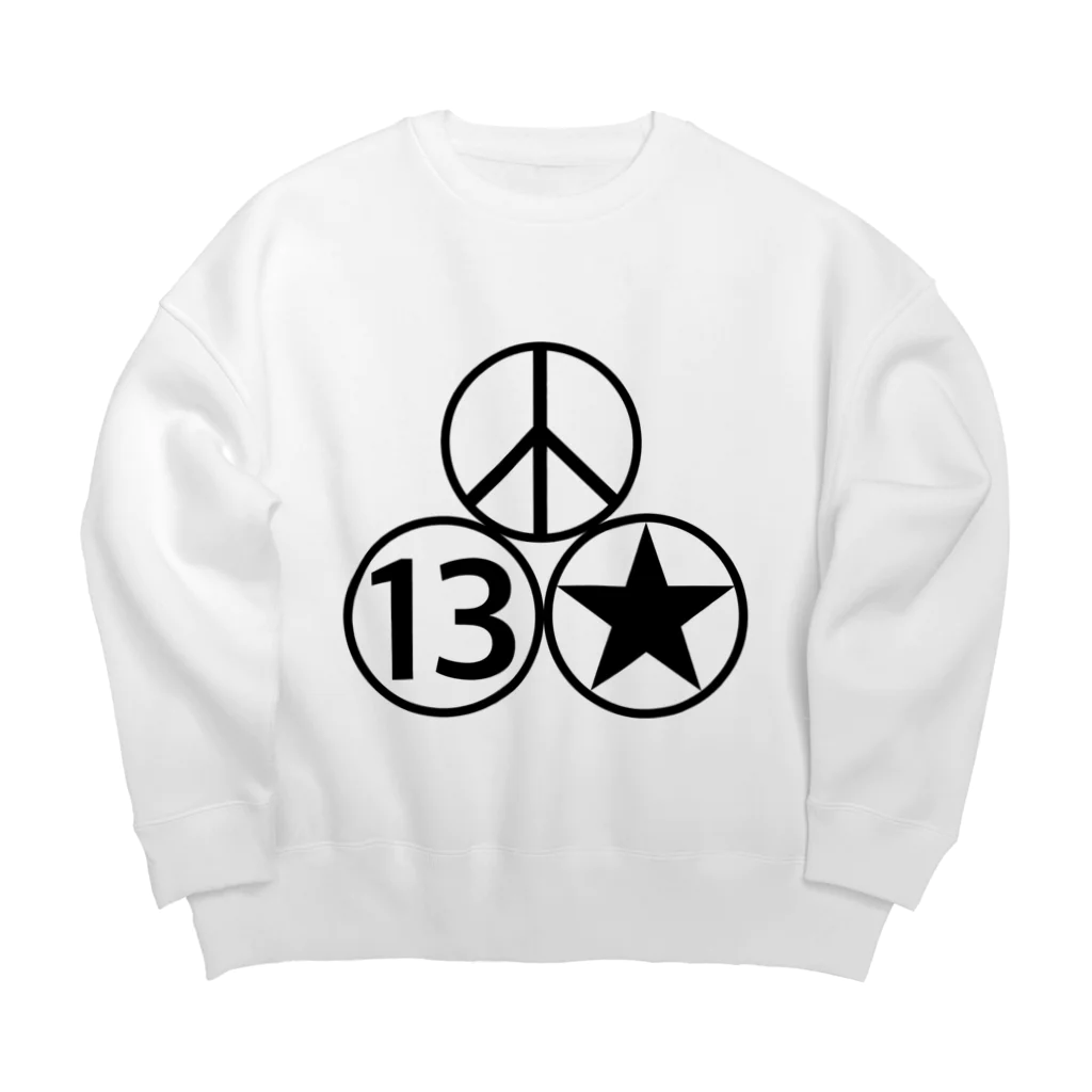 かずみちやんのピースマークも好き Big Crew Neck Sweatshirt