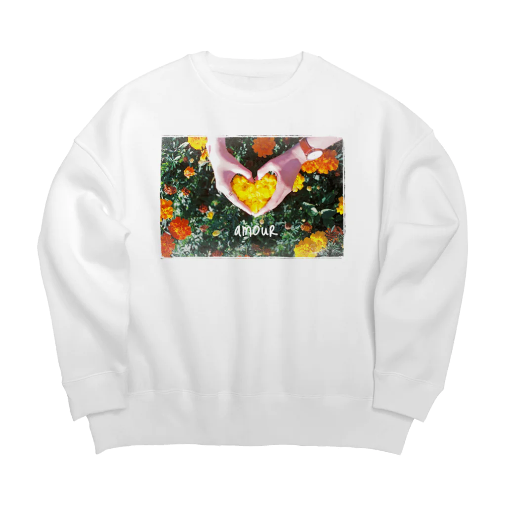 haruri❁のamour Big Crew Neck Sweatshirt