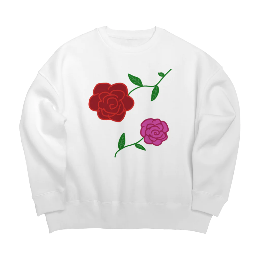 Yuuのyuuオリジナルイラスト19 薔薇のように美しく。 Big Crew Neck Sweatshirt