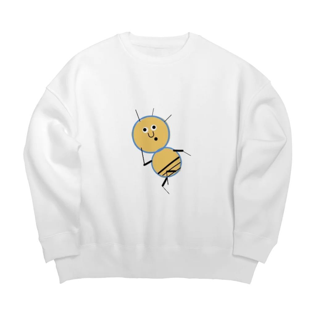 🏷の走るハチくん Big Crew Neck Sweatshirt