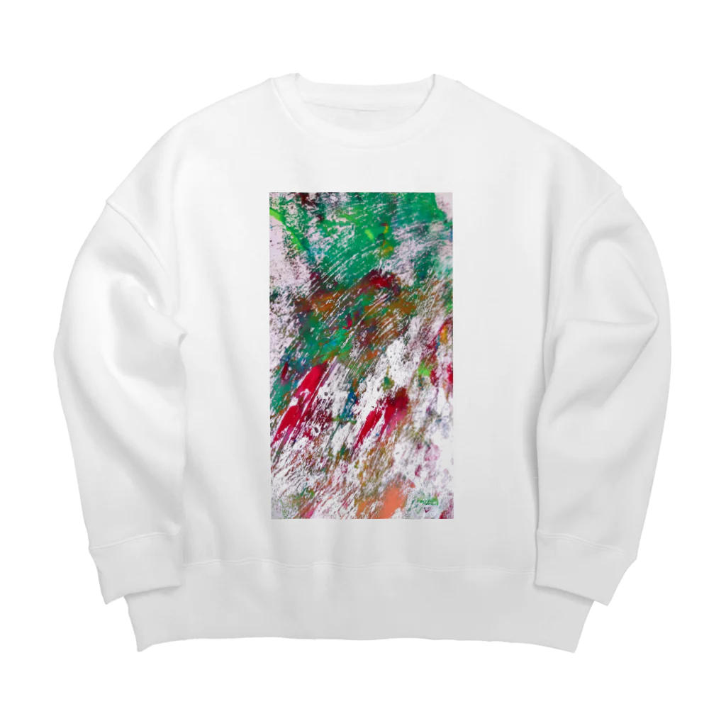 yutu00(ゆつぜろぜろ)の赤緑 Big Crew Neck Sweatshirt