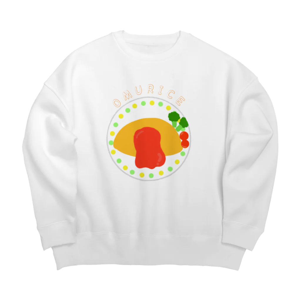 Yuuのyuuオリジナルイラスト22 OMURICE Big Crew Neck Sweatshirt