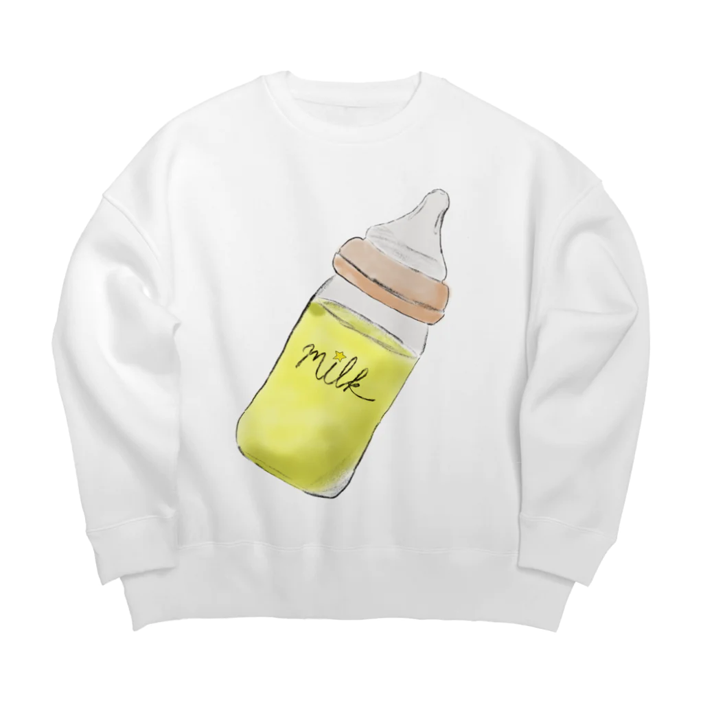 みおつくしの哺乳瓶　milk Big Crew Neck Sweatshirt