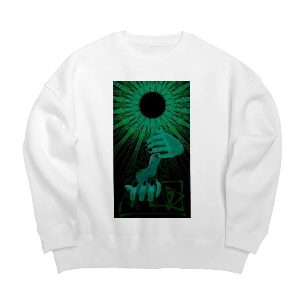 麟暁法師の翠環日食 Big Crew Neck Sweatshirt