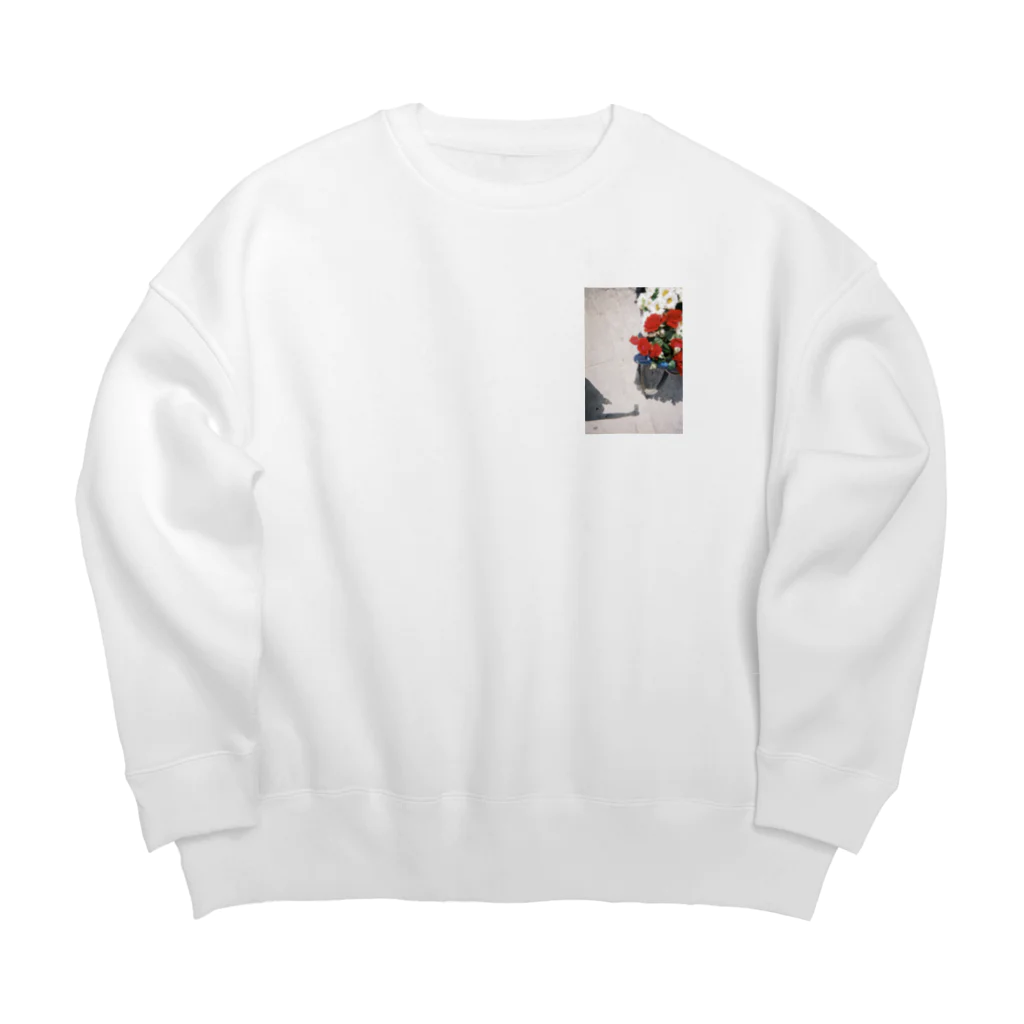 ウラチャンのレトロお花 Big Crew Neck Sweatshirt