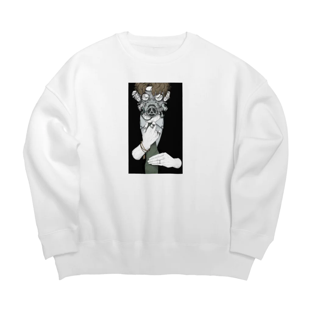 つぶつぶみかんのガスマスくん Big Crew Neck Sweatshirt