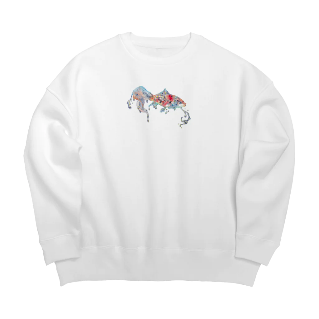 made blueの朱文金 Big Crew Neck Sweatshirt