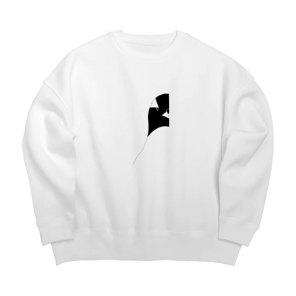 高橋わたがしのとりがたり　ぺんぎん Big Crew Neck Sweatshirt