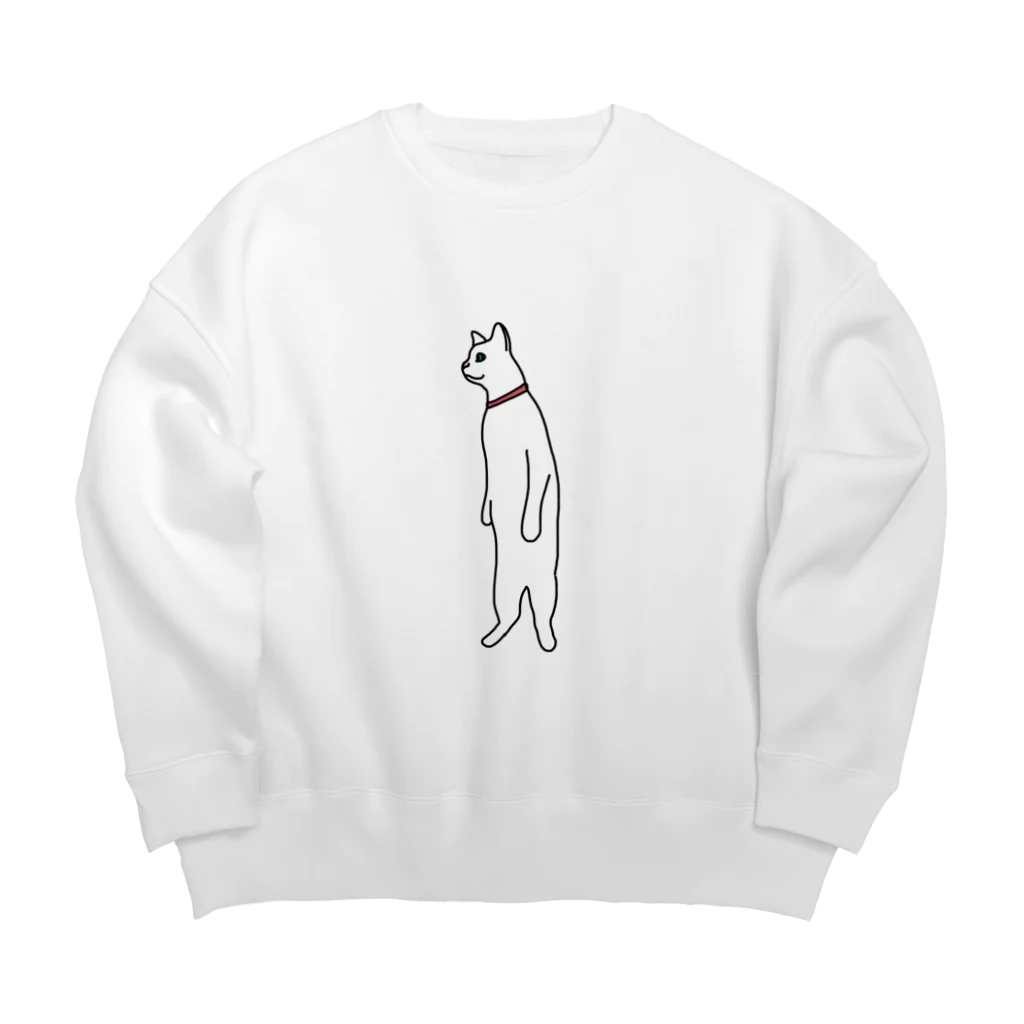 Soragasukiの立ち上がった猫 Big Crew Neck Sweatshirt