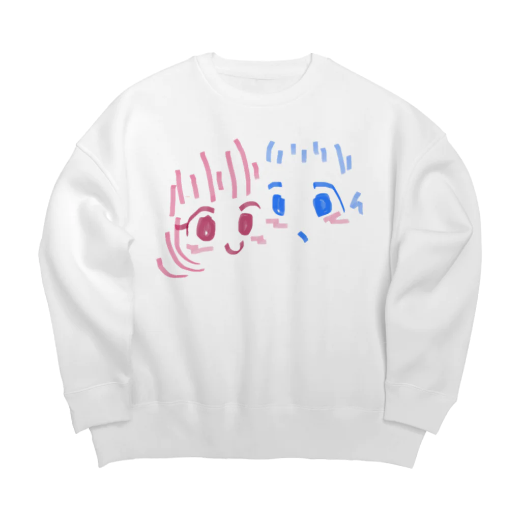 ひなた@可愛い補給のかっぷるちゃん。 Big Crew Neck Sweatshirt