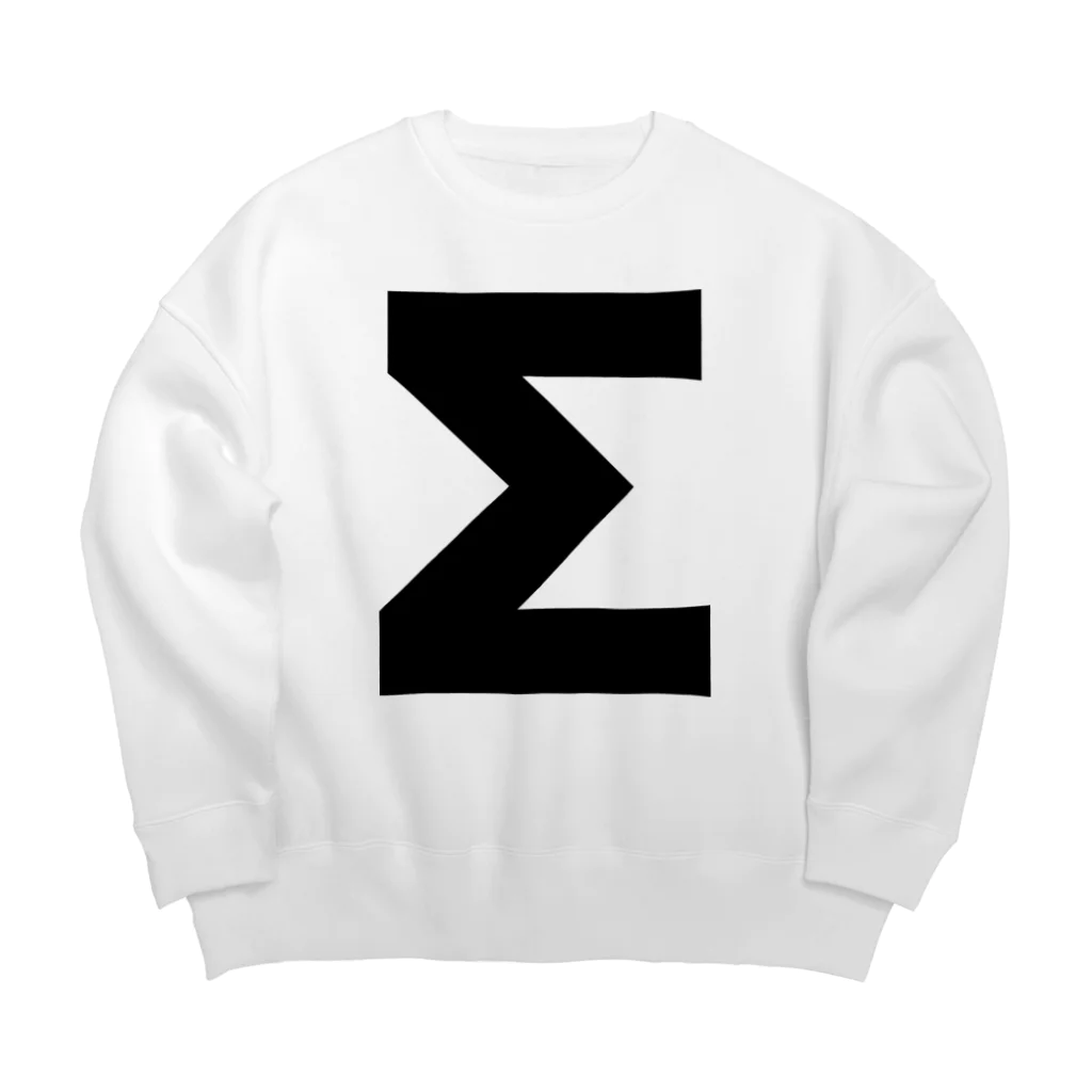 風天工房のΣシグマ・ギリシャ文字（黒） Big Crew Neck Sweatshirt