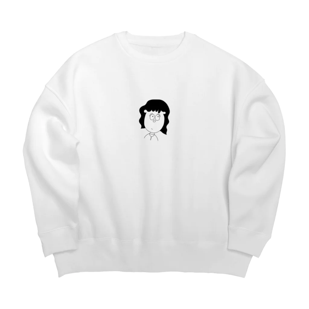 christleのlong hair Big Crew Neck Sweatshirt