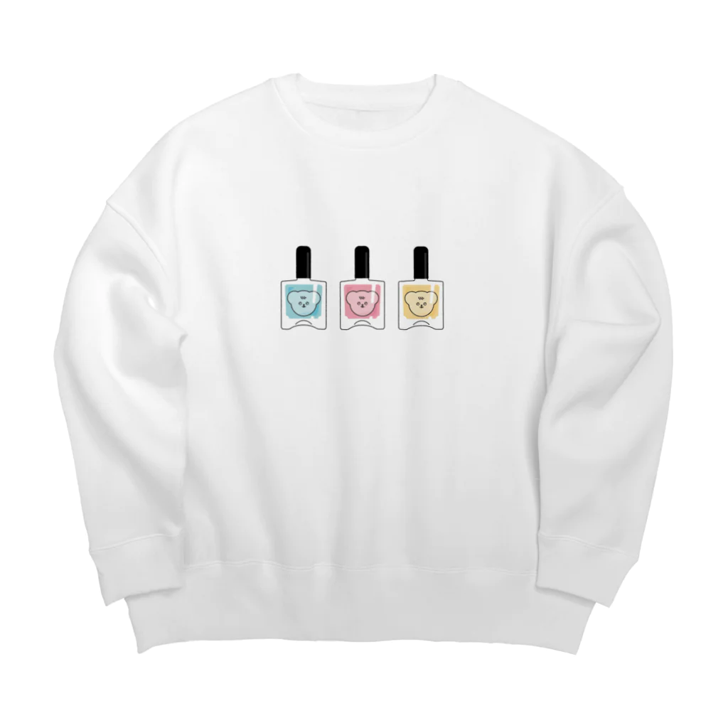 ポメクマ/Pomekumaのポメクマ（ネイル柄） Big Crew Neck Sweatshirt