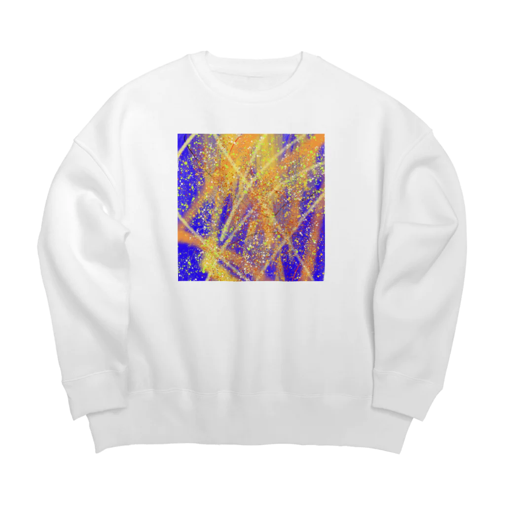 ふわり＊曼荼羅アートのHANABI Big Crew Neck Sweatshirt