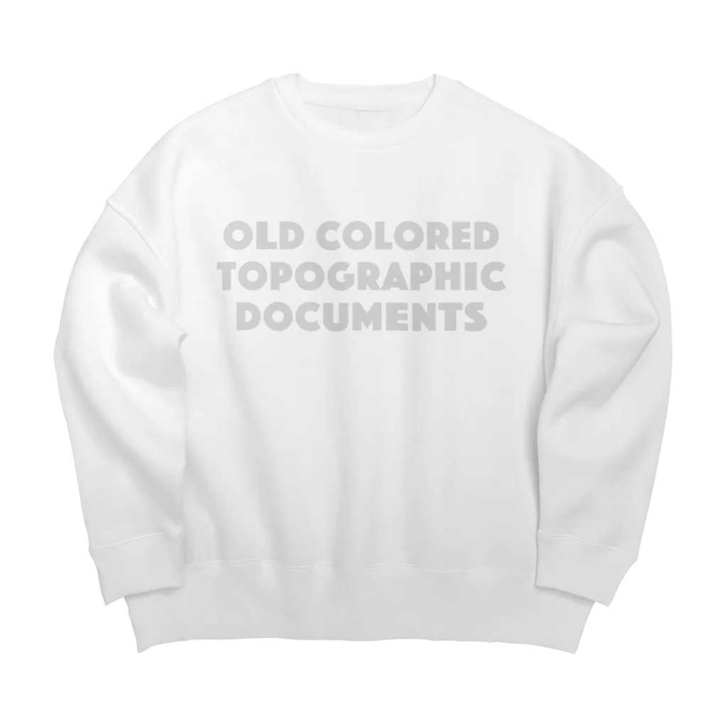 inbahaのOLD Colored Topographic Documents Big Crew Neck Sweatshirt