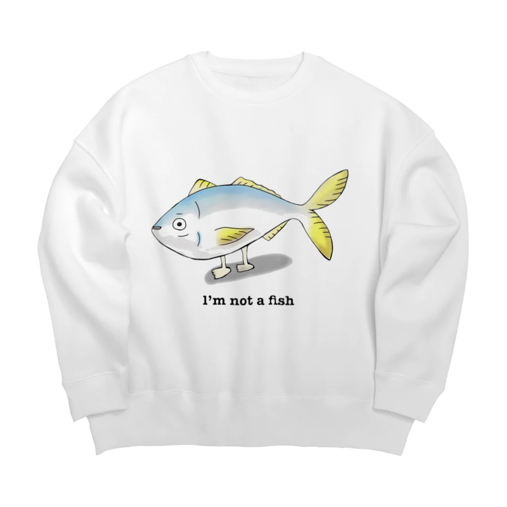 ざわライオンのお魚Tシャツ Big Crew Neck Sweatshirt