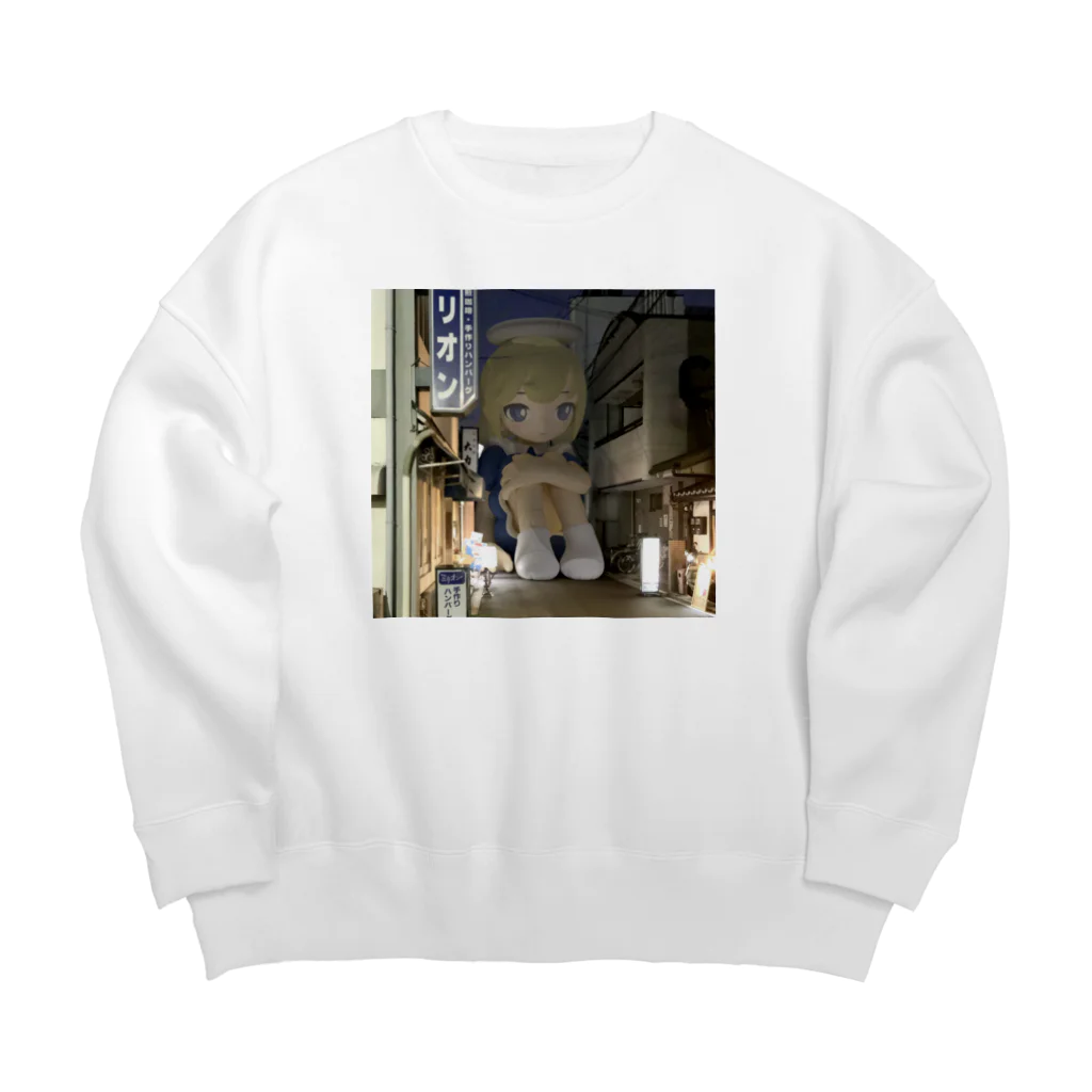 つのつのの独り Big Crew Neck Sweatshirt