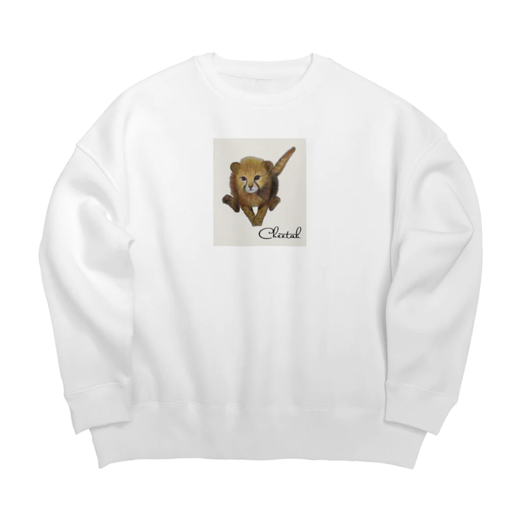 アポロのチーターさん Big Crew Neck Sweatshirt