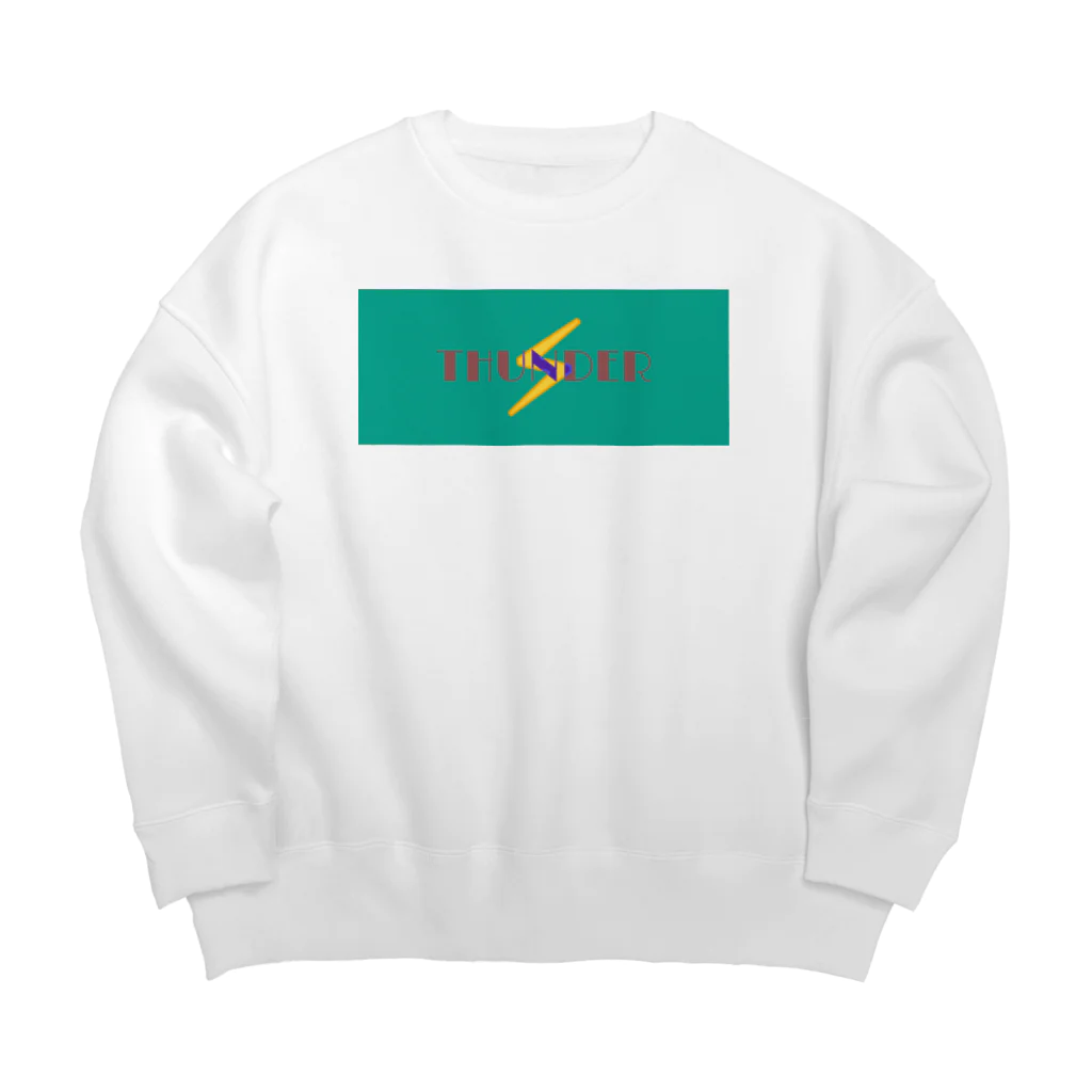 QB🦖のカミナリ Big Crew Neck Sweatshirt