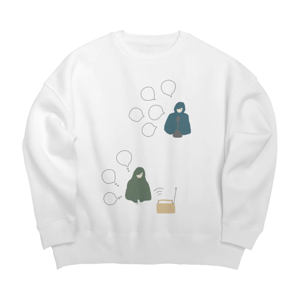 Kyokaのラジオパーソナリティとリスナー Big Crew Neck Sweatshirt