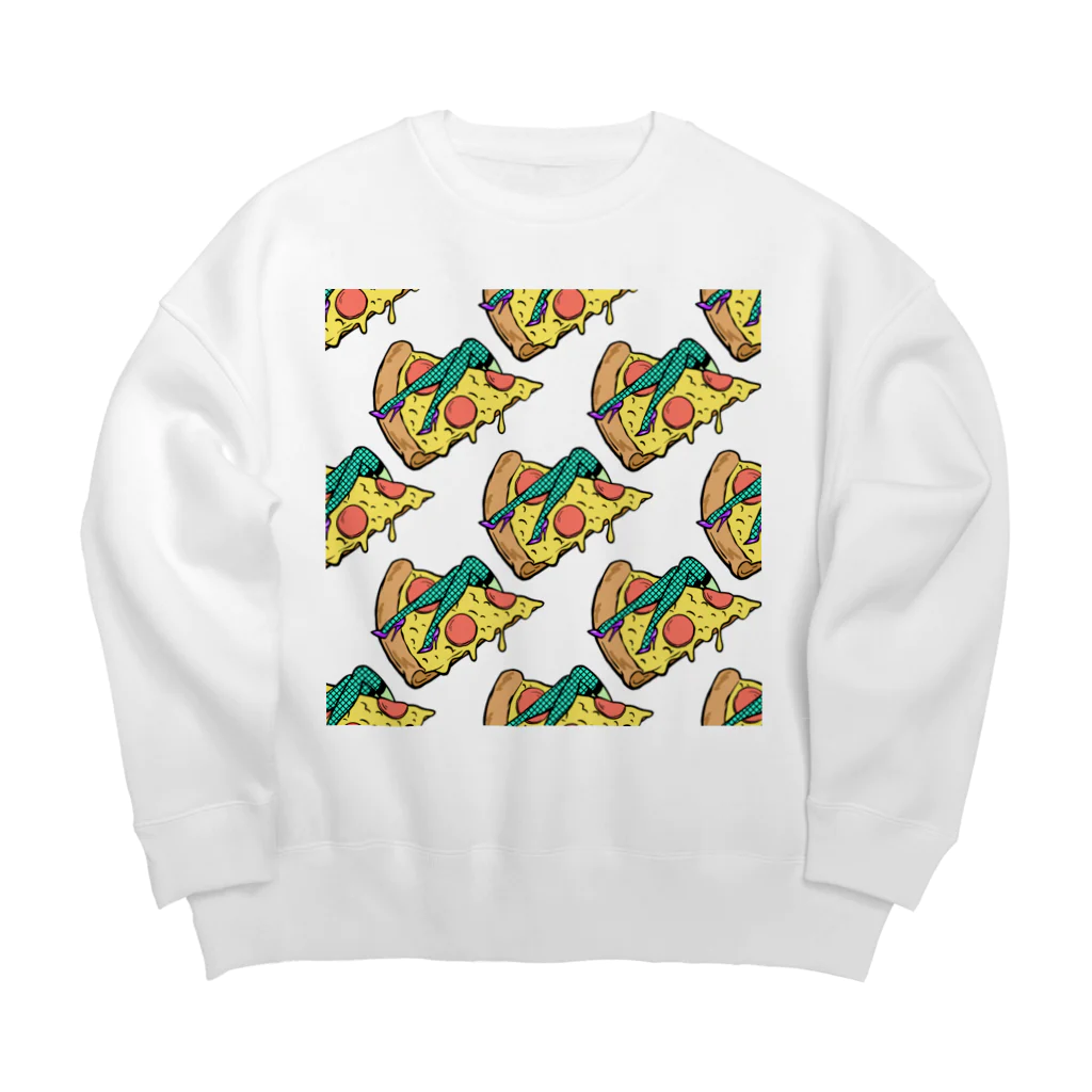 Mieko_Kawasakiの欲望のピザ🍕　GUILTY PLEASURE PIZZA AO TRANSPARENCY Big Crew Neck Sweatshirt