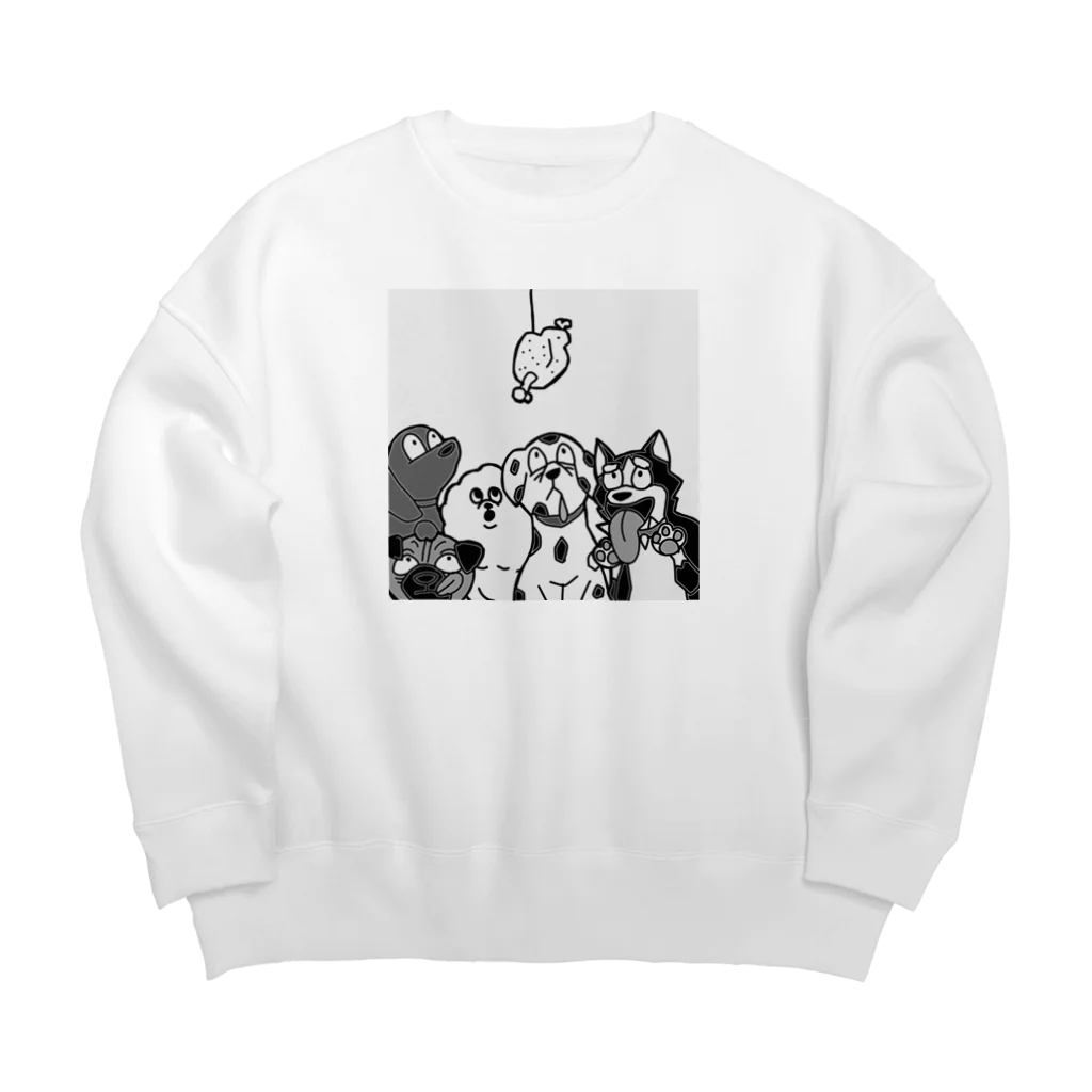 パルのお肉と犬達 Big Crew Neck Sweatshirt