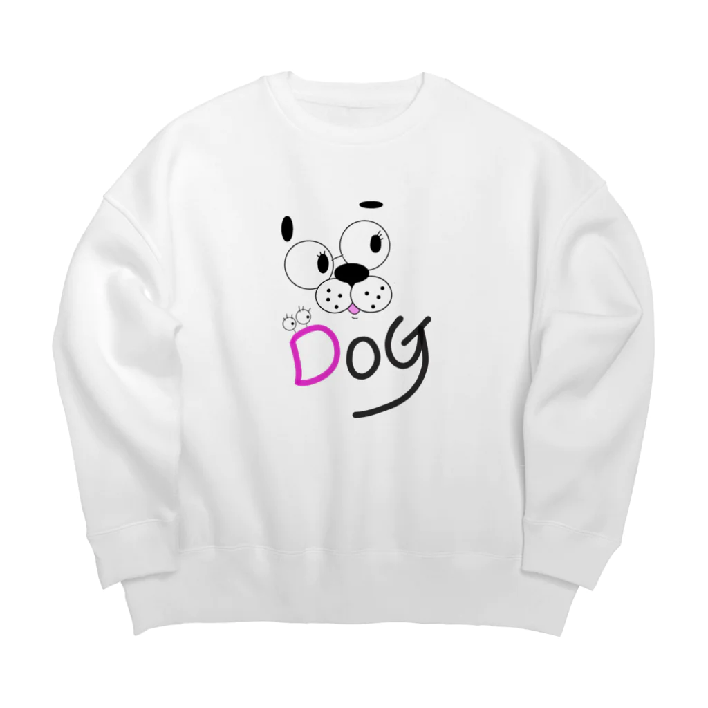 miruのメガネ犬 Big Crew Neck Sweatshirt