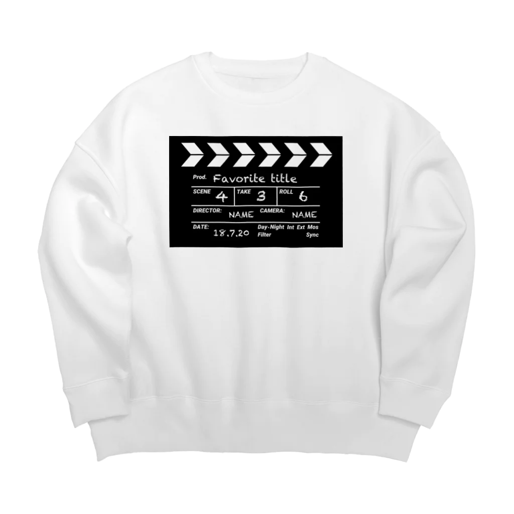 なでしこ@デザインの映画撮影 カチンコ Big Crew Neck Sweatshirt