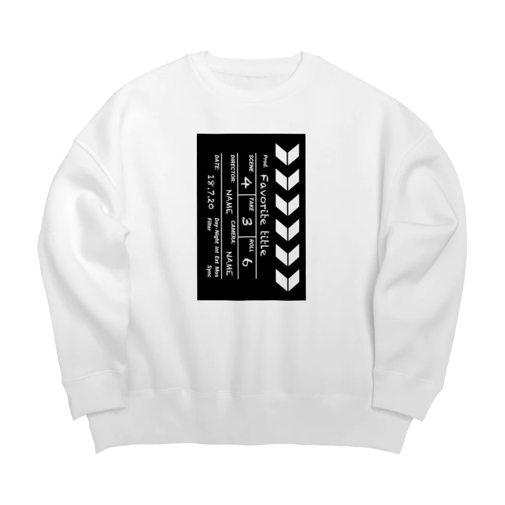 なでしこ@デザインのドラマ撮影 カチンコ 縦Ver. Big Crew Neck Sweatshirt