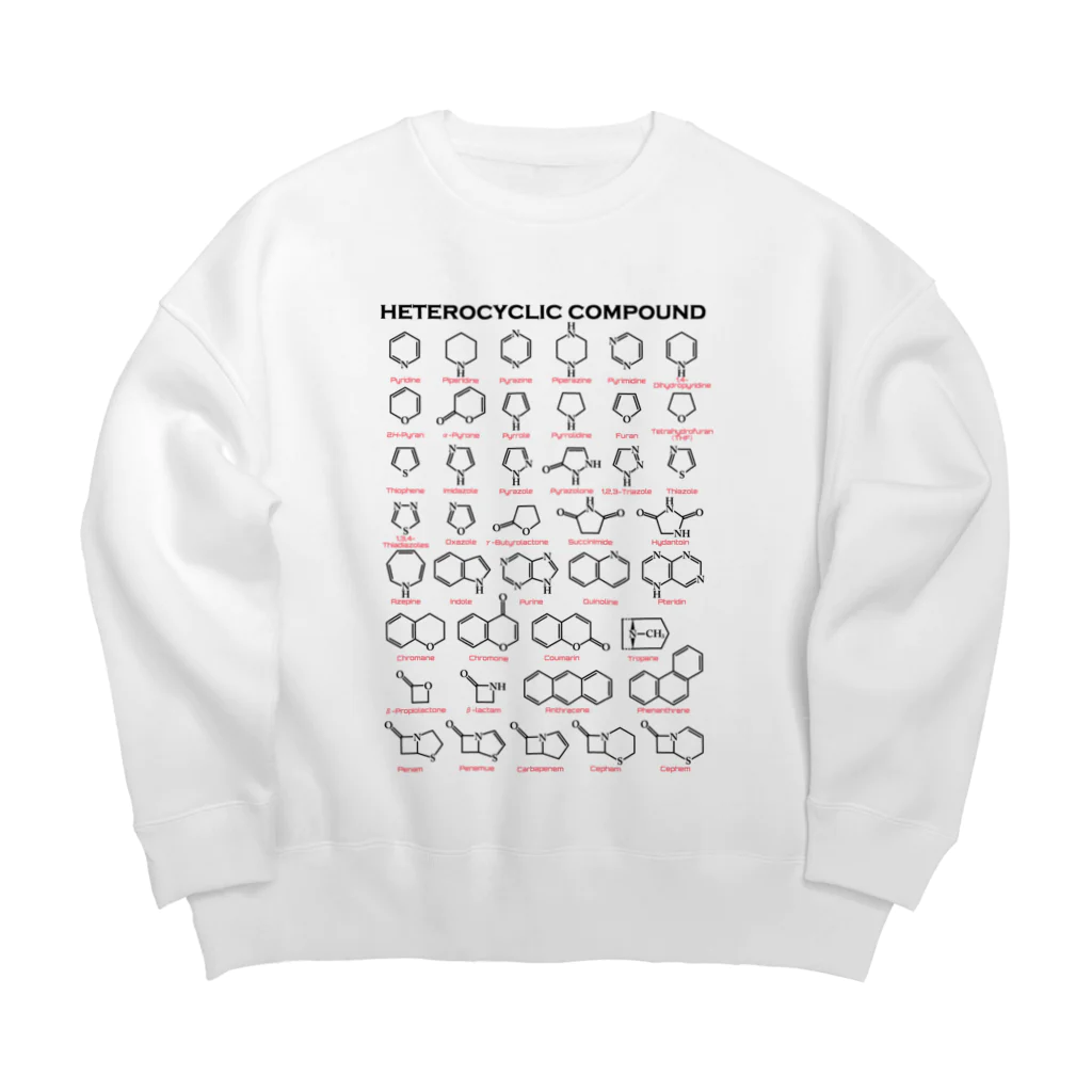 U Libraryの複素環＋英名(有機化学) Big Crew Neck Sweatshirt