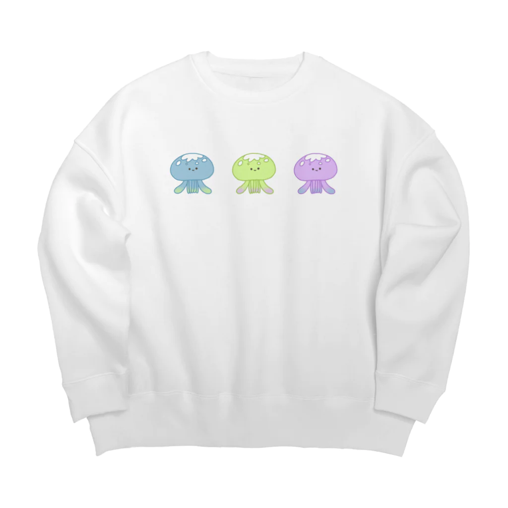 おもちやのかわいいクラゲ Big Crew Neck Sweatshirt