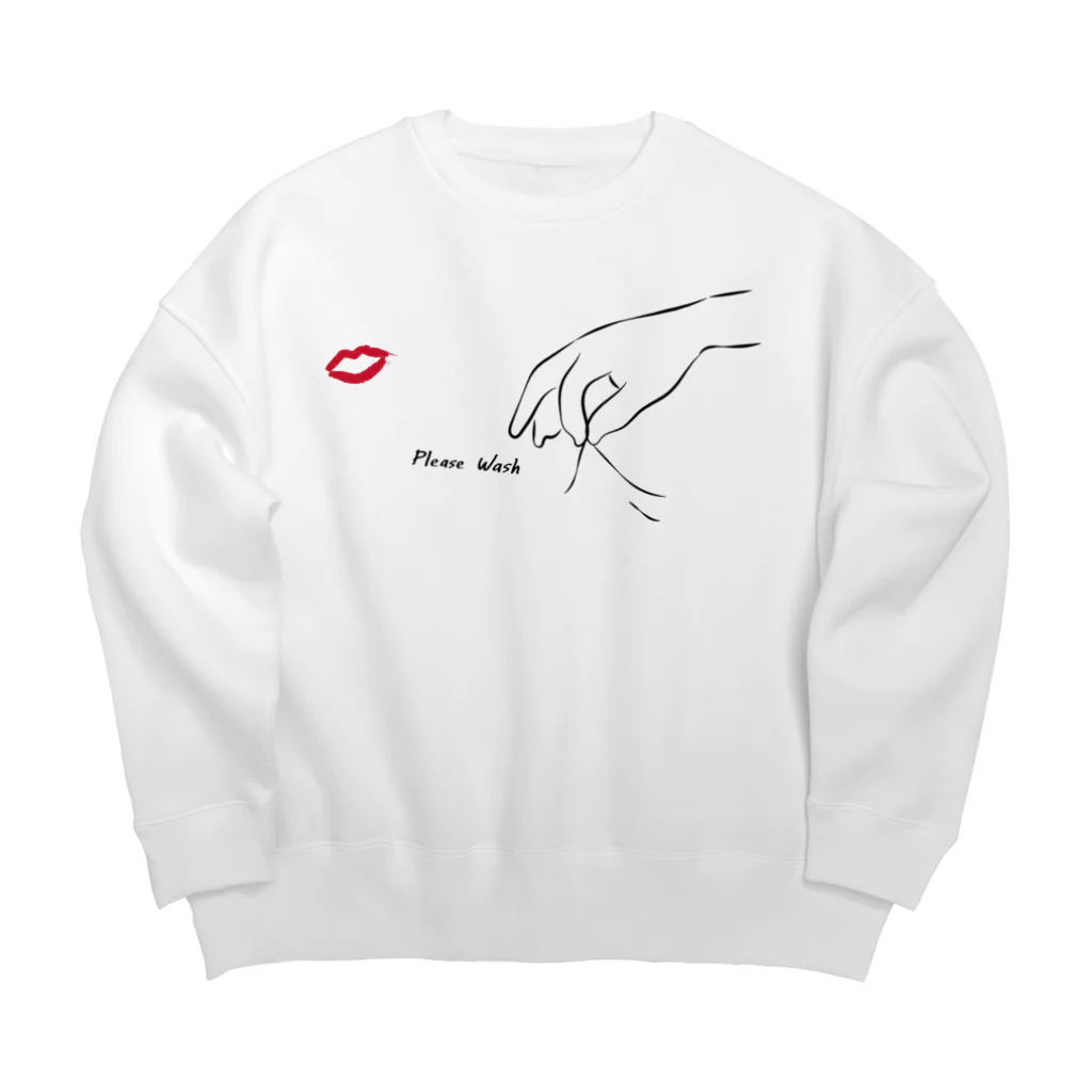 AGOAの洗濯して下さい　口紅汚れ Big Crew Neck Sweatshirt