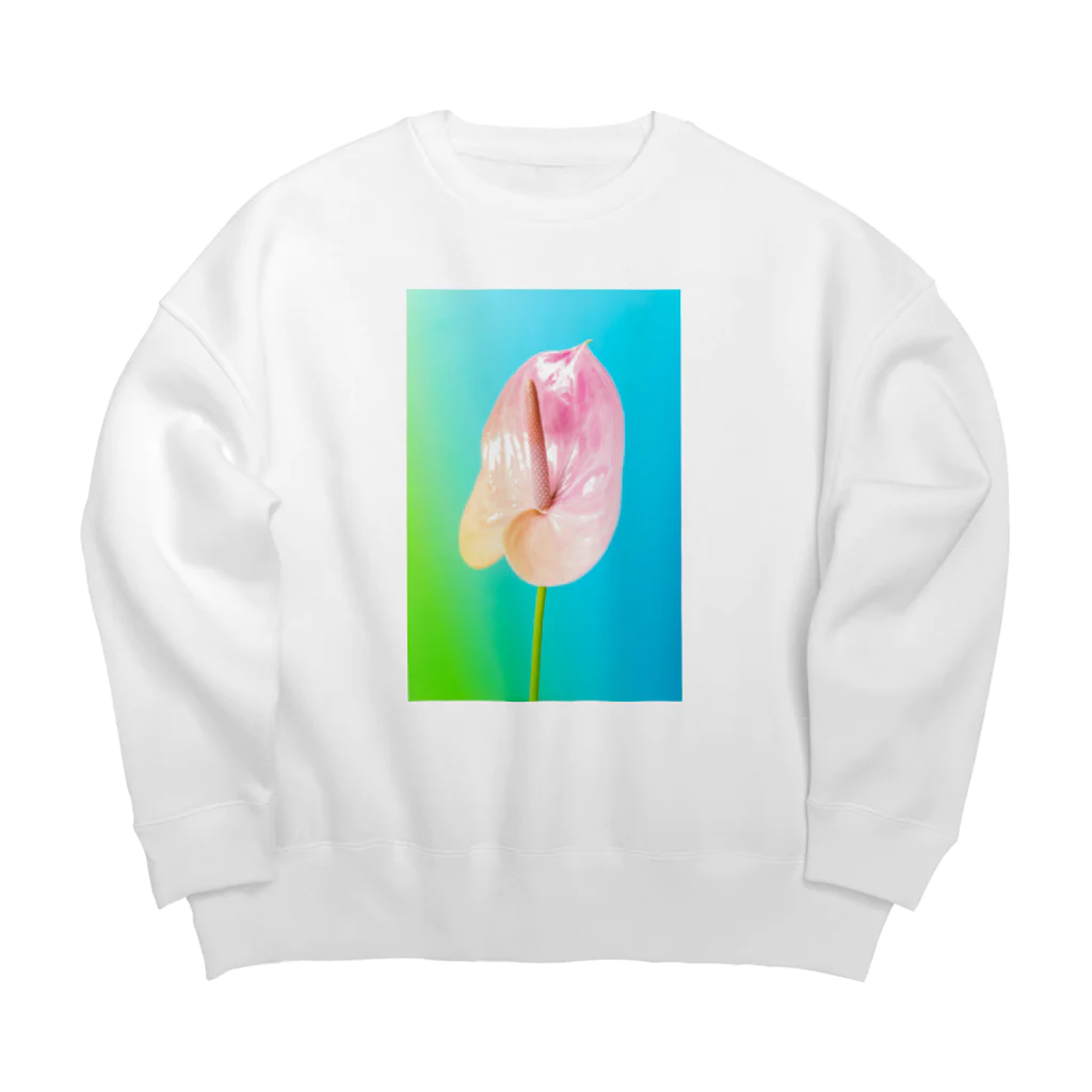 ShotaMiyakeの花の写真(アンスリウム) Big Crew Neck Sweatshirt