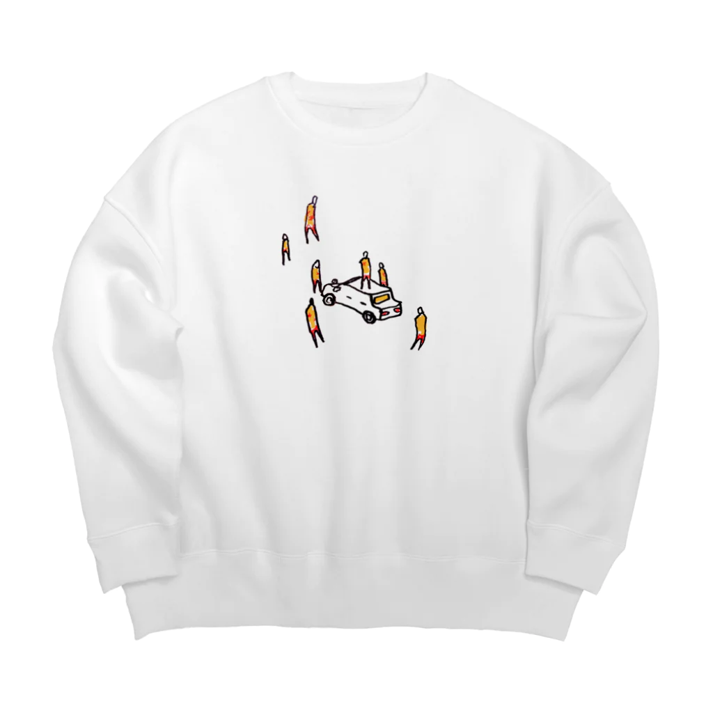 櫻井渭水の稲妻野郎ら Big Crew Neck Sweatshirt