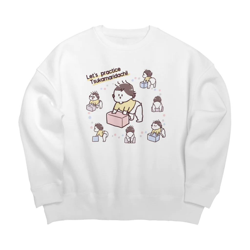 倉田けいのつかまり立ち練習 Big Crew Neck Sweatshirt