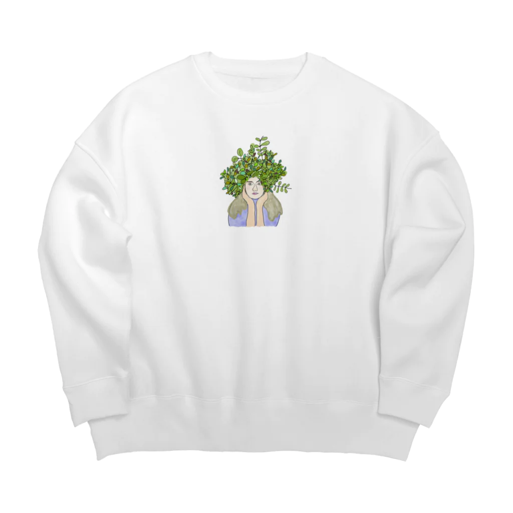 ちえのわのモリさん Big Crew Neck Sweatshirt