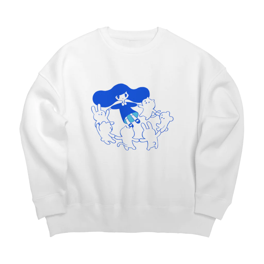 ふわんちゃんのわっか Big Crew Neck Sweatshirt