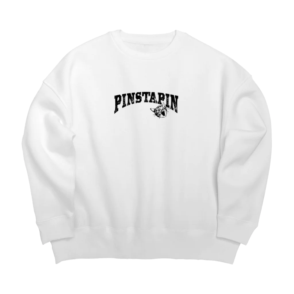 PinstapinのPinstapin かすれロゴ Big Crew Neck Sweatshirt