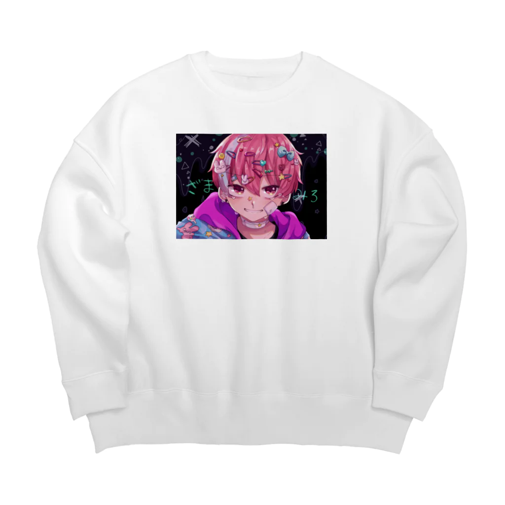 泊とまりの可愛いは正義 Big Crew Neck Sweatshirt