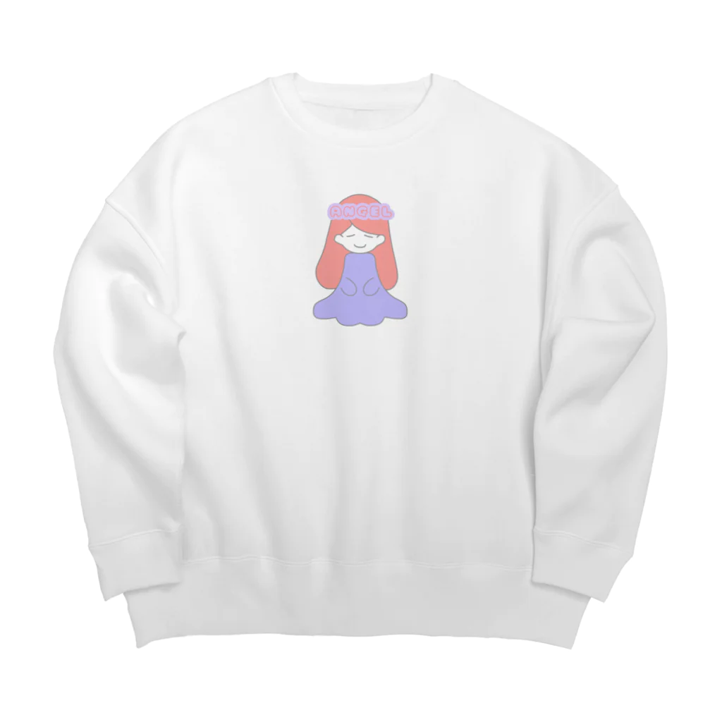 QB🦖のANGEL Big Crew Neck Sweatshirt