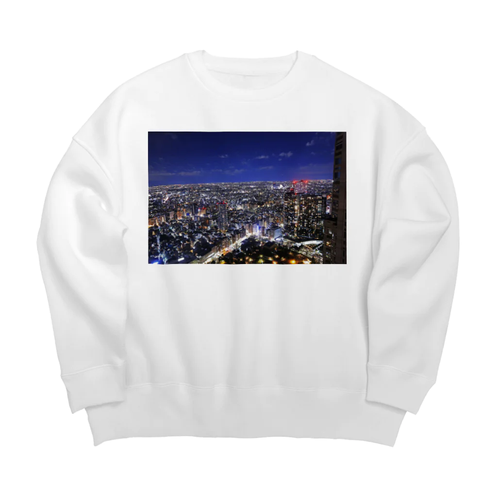 ＫＯＭＩＮＡＫＡＮＯの夜景　都庁から中野区方面をのぞむ Big Crew Neck Sweatshirt