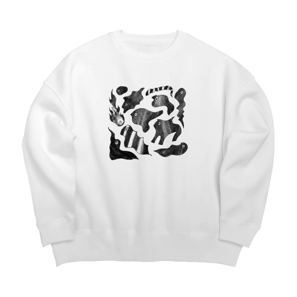 maruo3のもようくん Big Crew Neck Sweatshirt