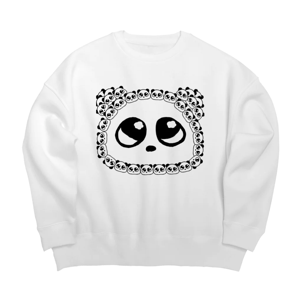 うまちいのパンダで描いてみパンダ Big Crew Neck Sweatshirt