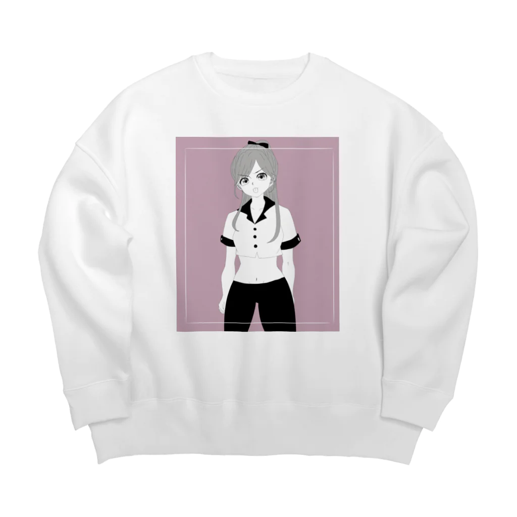 🌸てんの甘辛ガール Big Crew Neck Sweatshirt