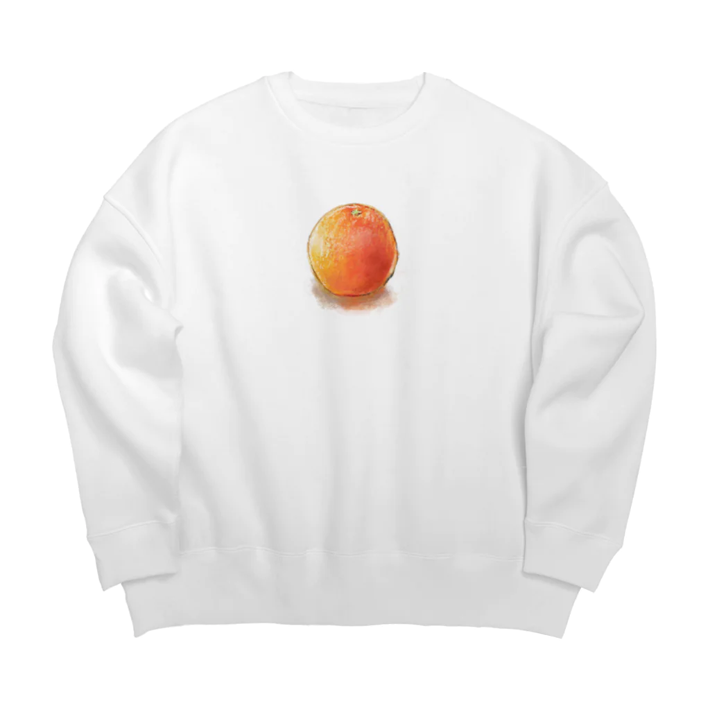 猿猫堂のorange Big Crew Neck Sweatshirt