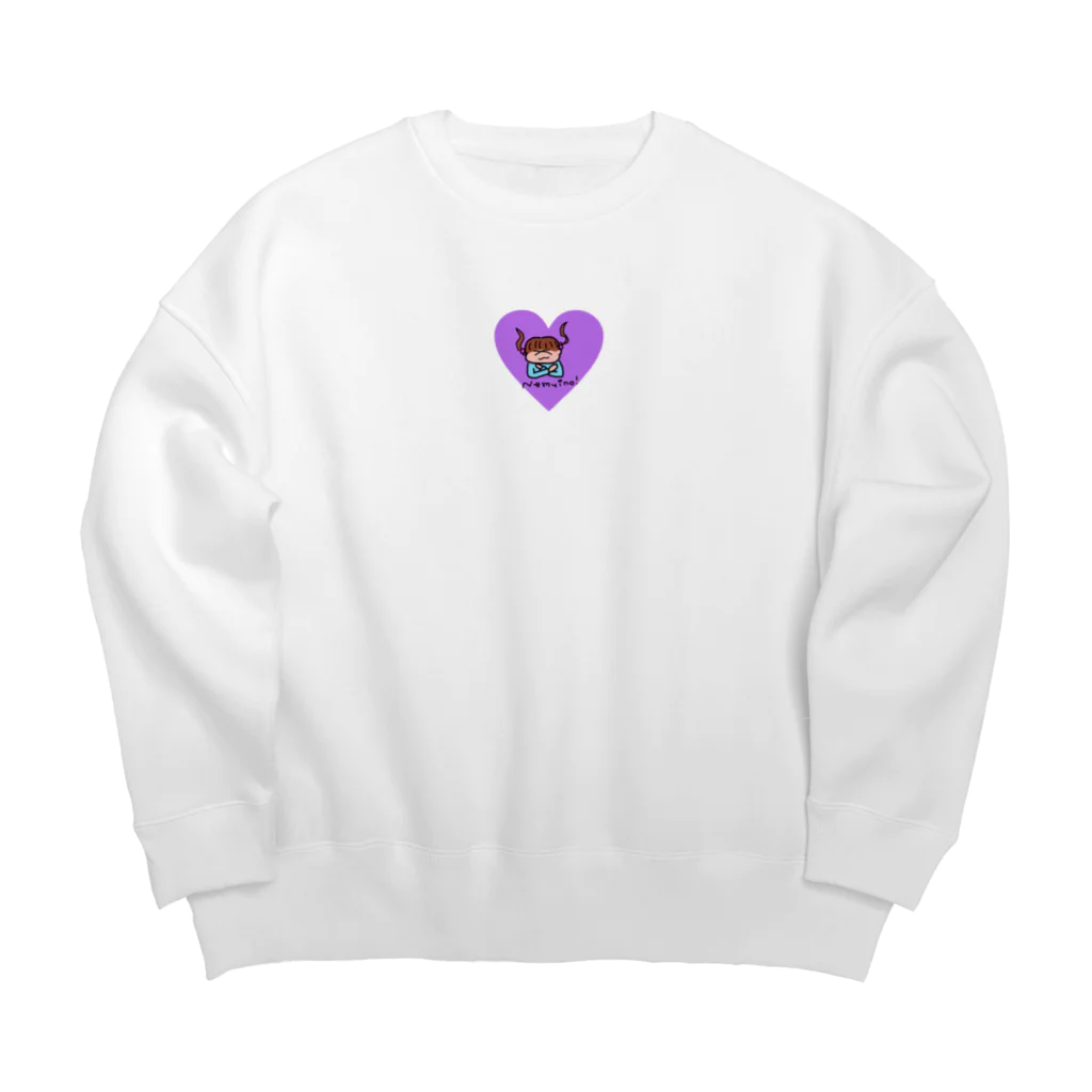 おひるねよこちょうのねちゃだめ？ Big Crew Neck Sweatshirt