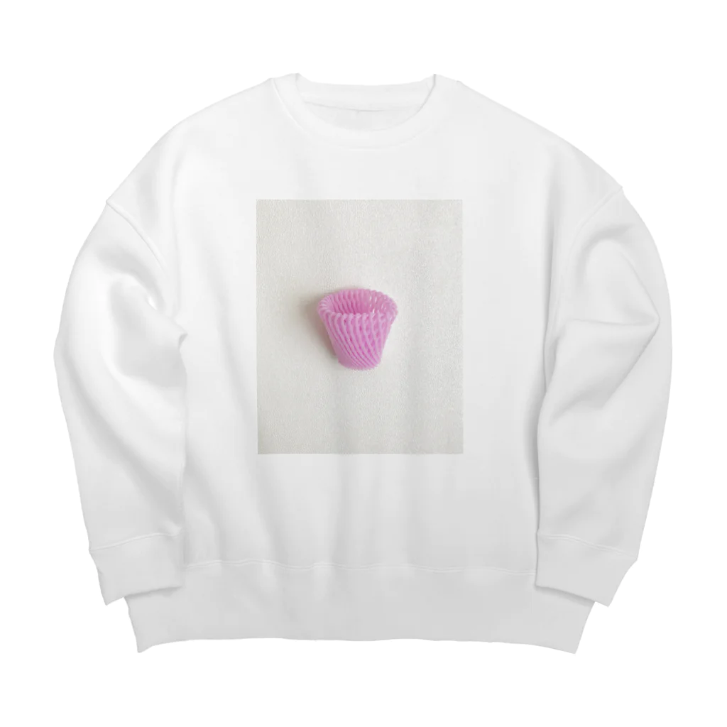 いしかshopの林檎を入れてるこのネットぴんく色で可愛い Big Crew Neck Sweatshirt