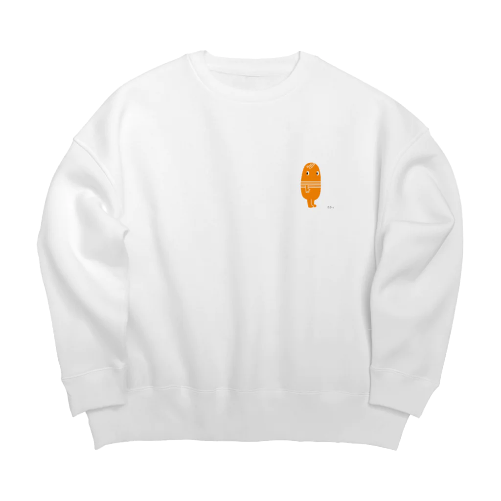 橙 だいだいのD.Dくんグッズ Big Crew Neck Sweatshirt