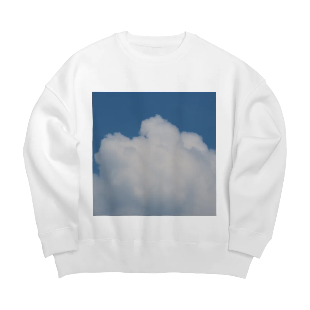 でおきしりぼ子の実験室のふわふわ、わたぐも Big Crew Neck Sweatshirt